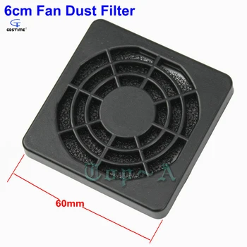 Gdstime, 2 предмета, пластиковый Пылезащитный фильтр, защита от пыли, 60 мм, корпус для ПК, вентилятор-кулер 60x60 мм, черный