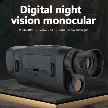 очки ночного видения 1080p Высокой четкости 2.5 K UHD, 8-кратный зум, наружный инфракрасный монокуляр-телескоп для охоты, Кемпинга