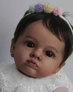 NPK 60 см Готовая Кукла на картинке Кукла Реборн Тутти для маленьких девочек Ручная роспись Куклы краской Genesis Высококачественная 3D кукла из кожи