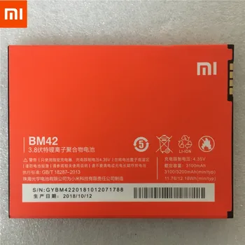 100% Оригинальный резервный новый аккумулятор BM42 3100 мАч для Xiaomi Battery В наличии С номером отслеживания