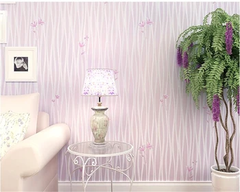 BEIBEHANG высококачественные флизелиновые обои с мелким цветком для гостиной, спальня в волнистую полоску, свадебная комната, 3D рулон обоев