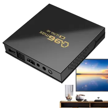 4k Телеприставка Wifi 4k Q96 Max Smart TV Box 2,4/5g телеприставка для Андроидов 10,0 Глобальный Медиаплеер Четырехъядерный Smart TV Box