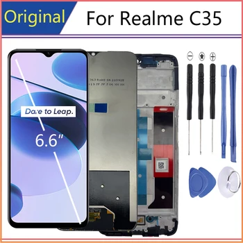 Оригинальный ЖК-дисплей AAA + качества для OPPO Realme c35 с дисплеем RMX3511, замена сенсорного экрана, запасные части для ремонта