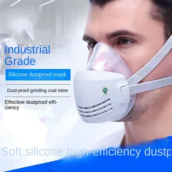 Сменные промышленные респираторы с 3 фильтрами, отполированные краской противообрастающие маски, защитные резиновые респираторы для строительной безопасности