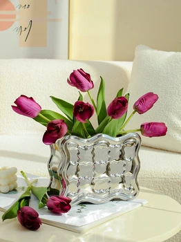 Тюльпаны ~ высококачественная имитация искусственных цветов, цветочные украшения, украшение рабочего стола в гостиной, декоративная столешница для обеденного стола