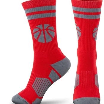 Баскетбольные мужские и женские спортивные носки для взрослых, толстые дышащие нескользящие носки Унисекс, средняя трубка, нейлон