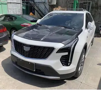 Для Cadillac XT4 XT5 2018 2019 2020 2021 2022 Высококачественная крышка вентиляционного отверстия переднего капота двигателя из углеродного волокна