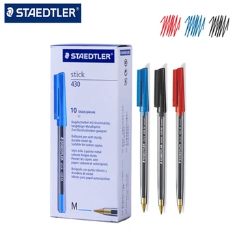 10шт Шариковая ручка STAEDTLER Stick 430M Цветная ручка для рисования 0,7 мм Шариковые ручки Школьные Канцелярские принадлежности Канцелярские принадлежности