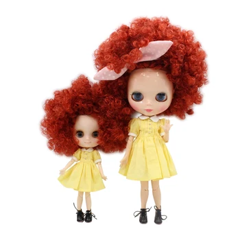 ЛЕДЯНАЯ кукла DBS Blyth middie doll 1/6 bjd 1/8 bjd вьющиеся волосы в стиле афро 30 см 20 см подарок для девочки игрушка аниме