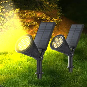 Прожектор на солнечной энергии, 4 /7led, уличный водонепроницаемый садовый светильник, 3 режима, регулируемый светильник для газона, для забора, ландшафтного декора двора