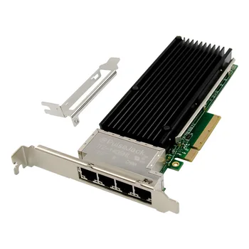 4 Порта PCIE X8 10Gigabit Серверная Сетевая карта PCIe RJ45 10GbE Порт Ethernet Чип сетевой карты XL710 10G 100/1000/10000Mbps