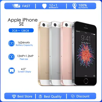 Оригинальный Apple iPhone SE Разблокировка Подержанного мобильного телефона 16 ГБ/32 ГБ/64 ГБ/128 ГБ ПЗУ 4,0 