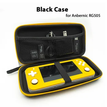 Черная Сумка Портативного игрового плеера Anbernic RG505 Mini Portable Blace Case для Ретро Игровой консоли Сумка для переноски