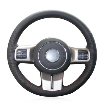 Сшитая вручную Нескользящая Прочная Кожа Из Микроволокна, Обертка Для Крышки Рулевого колеса Автомобиля Jeep Grand Cherokee 2011-2013 Compass Wrangl