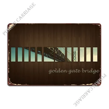 Металлическая вывеска Golden Gate Gridge, Ржавый Ретро-паб, Ретро-жестяной плакат
