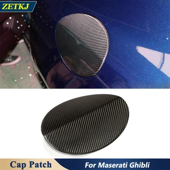 Накладка На крышку топливного бака из настоящего углеродного волокна, Автомобильная наклейка для Maserati Ghibli