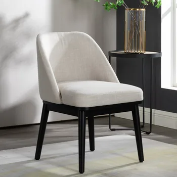 Обеденный стул Oaklee, отделка древесным углем, Роскошные современные обеденные стулья с черными металлическими ножками, Удобные дизайнерские стулья для взрослых