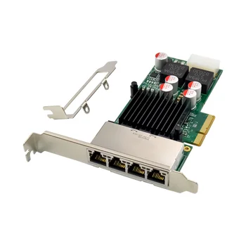 Intel I350AM4 Чип PCIE X4 RJ45 Четырехъядерная 4-Портовая Промышленная Сетевая карта PoE Vision Frame Grabber NICs Gigabit Ethernet Lan 1000 Мбит/с