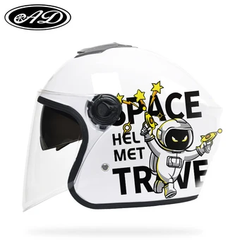 Мотоциклетный шлем Four Seasons, Универсальный аккумулятор для верховой езды, электромобиль, полушлем, зимняя защитная кепка, Бесплатная доставка