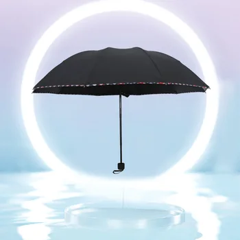 YADA Fashion 10 Зонтов с 3 Ручными Складываниями, подвески от Дождя и Солнца, Однотонный зонт для женщин, деловые УФ-зонты YS230035