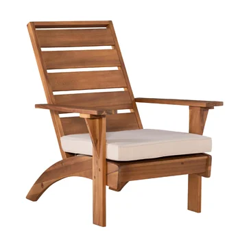 Уличный стул для патио Riverpark из дерева акации с подушкой, коричневый