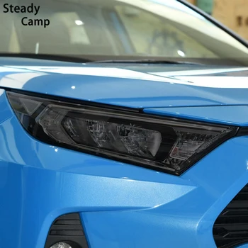 2 шт. Для Toyota RAV4 2019 2020 XA50 Оттенок автомобильных фар Черная Защитная пленка Защита Прозрачные наклейки из ТПУ Аксессуары