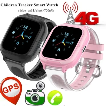4G Смарт-часы GPS LBS WIFI Удаленный мониторинг местоположения Видеозвонок с Android IOS Детские Часы-трекер IPX7 Водонепроницаемые