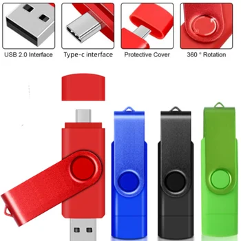 Портативный Высокоскоростной USB-накопитель Type-C 128 г, OTG Флеш-накопитель 64 Г, USB-накопитель, флешка, флэш-диск 4 ГБ, 8 ГБ, 16 ГБ, 32 ГБ, CarTV USB-C