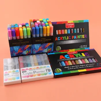 Акриловый маркер 36 цветная акриловая ручка для граффити керамическая коробка 