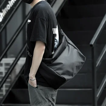 Однотонная оксфордская мужская сумка через плечо, 12-дюймовый iPad на молнии, водонепроницаемая портативная сумка для отдыха на открытом воздухе, спортивный зал