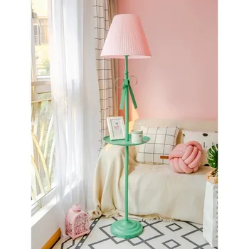 Скандинавский напольный светильник, стеллаж для хранения, спальня, гостиная, креативный пульт дистанционного управления, вертикальная симпатичная комната, настольная лампа с высокой ножкой