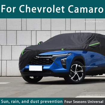 Для Chevrolet Camaro 210T Полные автомобильные чехлы Наружная защита от ультрафиолета и Солнца Пыль Дождь Снег Защитный автомобильный чехол Авто Черный чехол