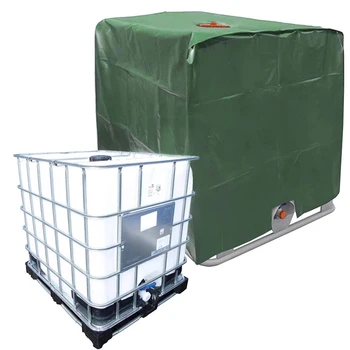 210D Наружные инструменты Зеленая крышка коробки 1000-литровый контейнер IBC водонепроницаемая и пылезащитная крышка из ткани Оксфорд