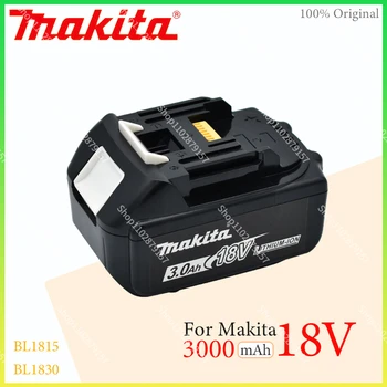 Makita 100% оригинальный 18V Makita 3000 мАч литий-ионный перезаряжаемый электроинструмент 18V сменный аккумулятор BL1860 BL1830 BL1850 BL1860B