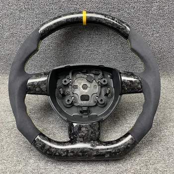 Спортивное рулевое колесо из кованого углеродного волокна с заменой кожи Alcantara для Ford Focus 2013-2014
