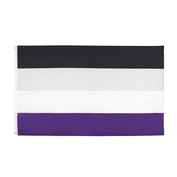 90x150 см Сообщество ЛГБТ QIA Ace Несексуальность Асексуальность Флаг Бесполой гордости Для украшения