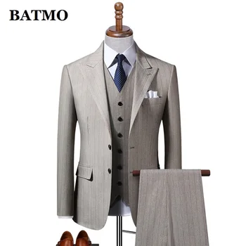 BATMO 2023, новое поступление, мужские костюмы в полоску высокого качества, повседневные костюмы с двумя разрезами, 625