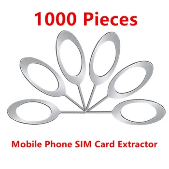 1000шт Карточная игла из нержавеющей стали для iPhone iPad Samsung для Huawei xiaomiSimTray Инструмент для удаления штыревого ключа