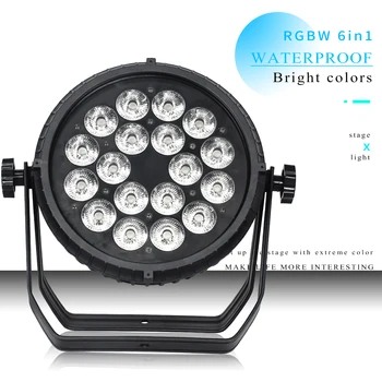 18x12W RGBW 4 in 1 LED Par Light Алюминиевый Открытый Водонепроницаемый Сценический Светильник DMX Control DJ Disco Профессиональное Оборудование