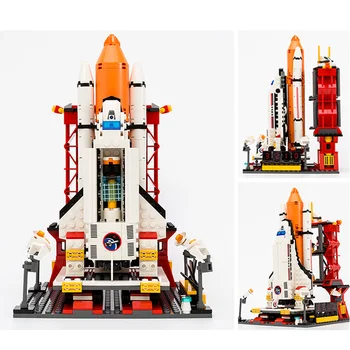 679 + шт Сборочные строительные блоки City Space Shuttle Launch Center Модельные блоки DIY Кирпичи Строительные игрушки для детского подарка