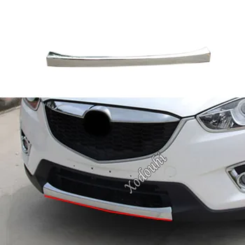 Для Mazda CX-5 CX5 2012 2013 2014 2015 2016 Детектор Крышки Автомобиля ABS Хромированная Отделка Передняя Нижняя Решетка Решетки Бампера Кромка Ручки