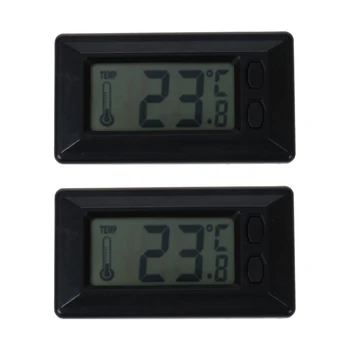 2X ЖК-дисплей с цифровым автомобильным термометром температуры в помещении