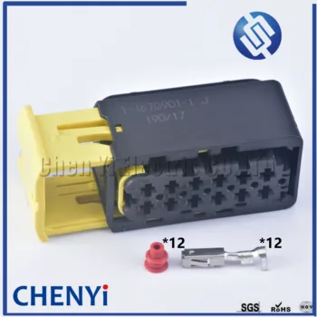 1 комплект TE 12 Pin 2.8 series HDSCS женский автоматический водонепроницаемый разъем пластиковый электрический штекер 1-1670901-1 с клеммой