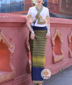 Тайское женское платье Летний Официальный костюм Longji Festival Tradition Гостиничная Униформа для сцены Юго-Восточной Азии