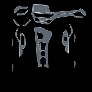Прозрачная Пленка из ТПУ для Toyota CHR C-HR 2018-2023, Наклейка для Интерьера Автомобиля, Центральная Консоль, Воздушная Приборная Панель, Навигационная Дверная Панель