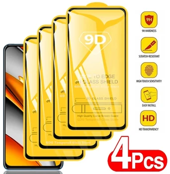 1-4 шт. Закаленное стекло для Xiaomi Poco X3 Pro NFC F3 M3 M4 GT, Защитные пленки для экрана Redmi Note 10 9 8 11 Pro 10s 9s 8T 11s 9A 9C