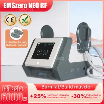 DLS-EMSLIM Neo Emszero Для стимуляции мышц, 4 ручки RF и тазовая накладка для похудения, Электромагнитная машина для похудения тела