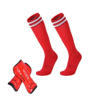 Длинные носки, спортивные чулки для взрослых и детей, молодежные щитки для голени, футбольные носки до колен, защитное снаряжение для икр