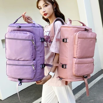 Модные многофункциональные сумки, рюкзак для йоги, повседневная сумка через плечо, Женская сумка для путешествий на выходные, Большой объем женского багажа, Спортивная