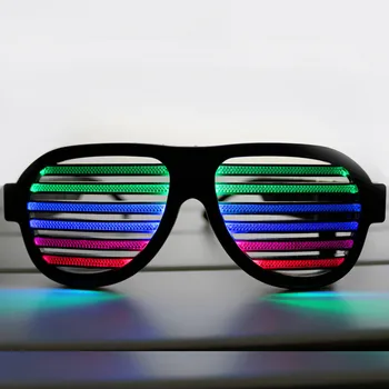 Новинка! USB звуковые реактивные перезаряжаемые светодиодные очки для вечеринки, ночного клуба, бара, концерта, новинка с управлением звуком, праздничное украшение